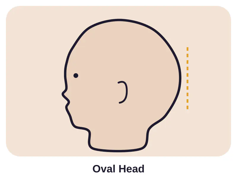 Illustration of oval head