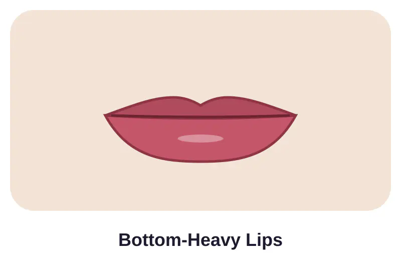Illustration of bottom-heavy lips